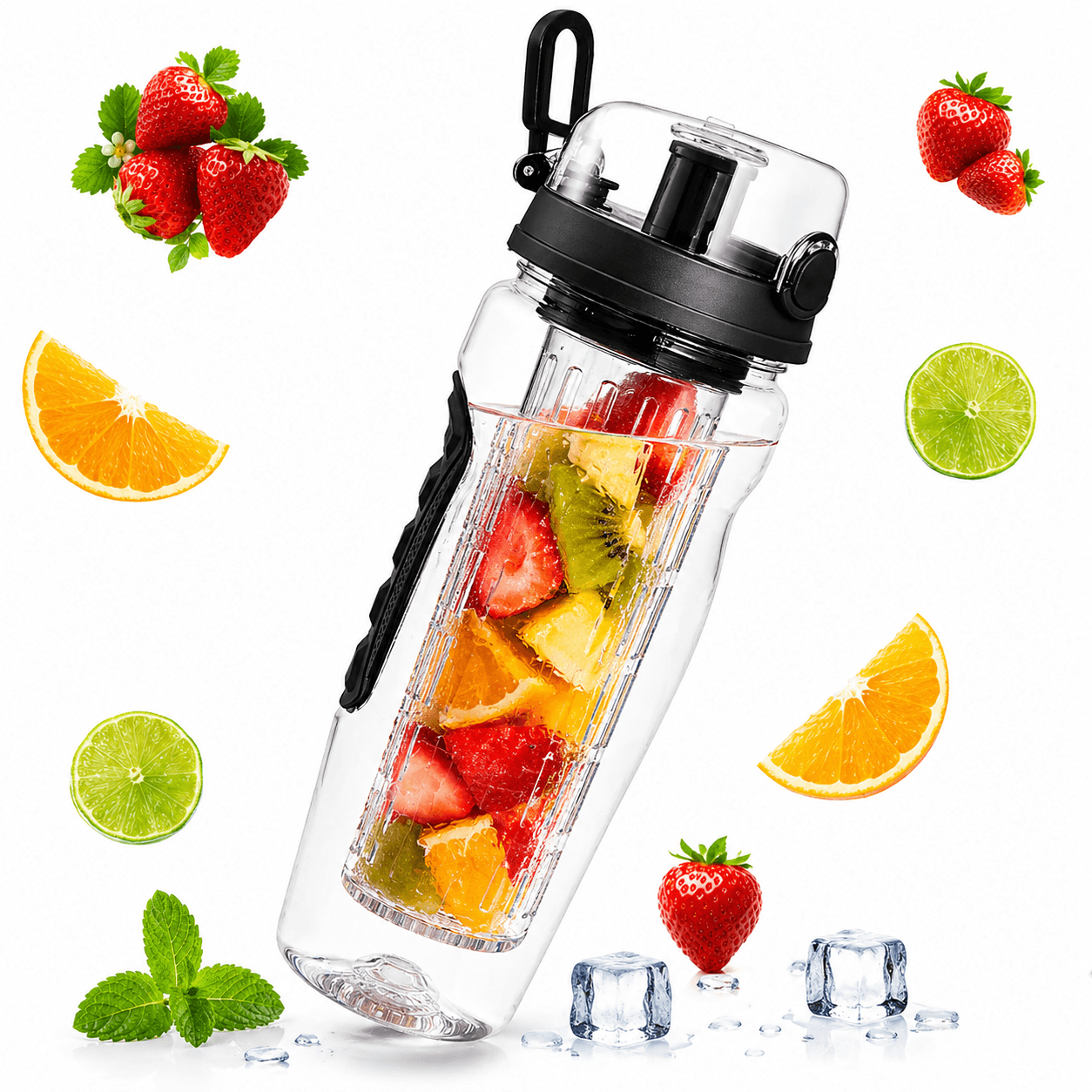 fruit infuser water bottle with fruits BPA free detox water bottle leakproof 1000ml Pakistan