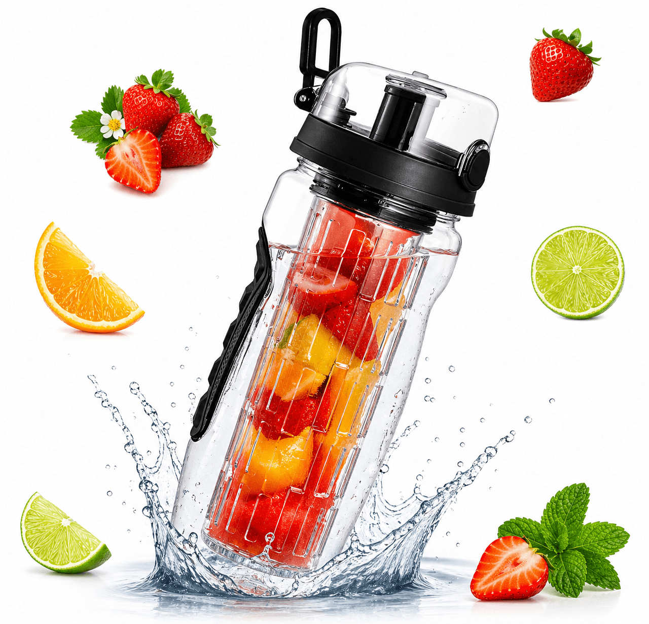 fruit infuser water bottle gym fitness detox water bottle BPA free reusable water bottle Pakistan