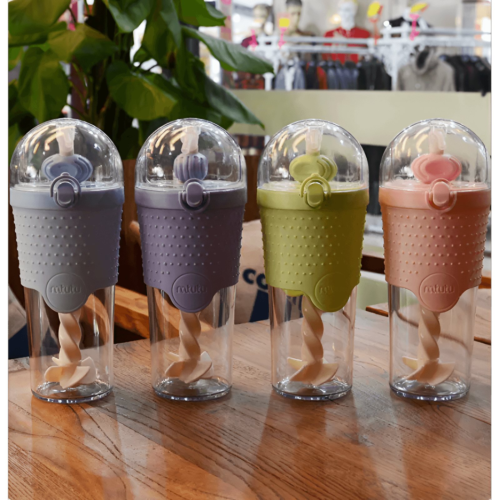 500ML Kids Plastic Water Bottle Protein Shaker Blender Bottle with Straw – BPA Free Portable Sport Water Bottle